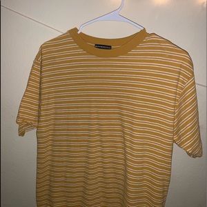 Yellow and white striped Brandy top